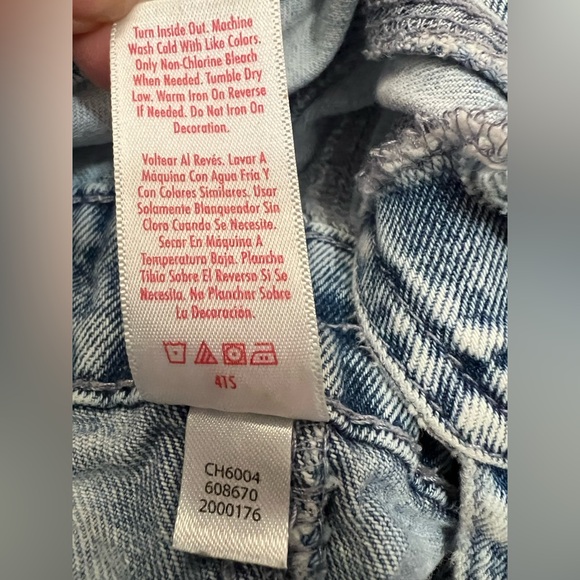 Justice Light Blue Denim Kids Overalls size 10 EUC - Picture 7 of 7